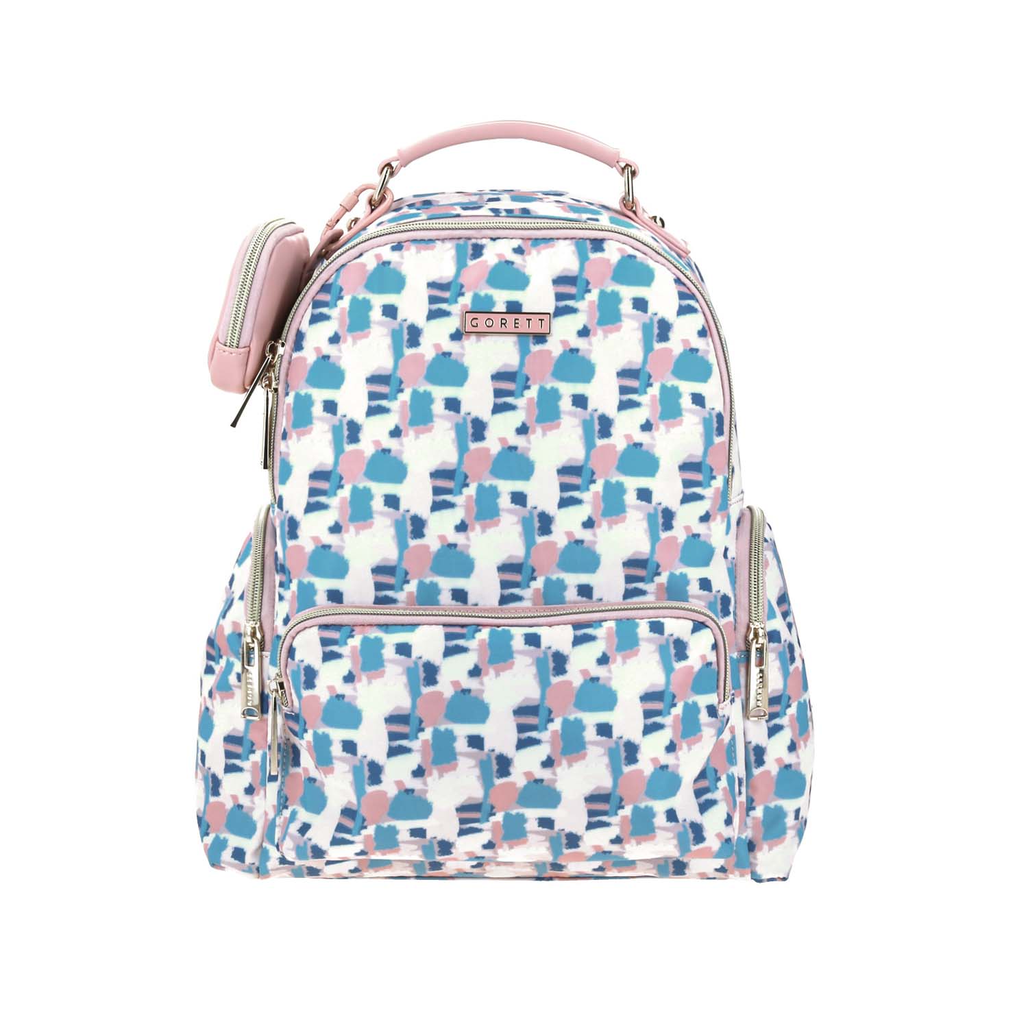 Backpack Print Rosa y Azul Sussan By Gorett