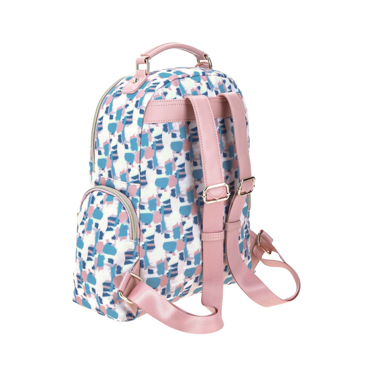 Backpack Print Rosa y Azul Sussan By Gorett