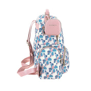 Backpack Print Rosa y Azul Sussan By Gorett