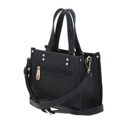 Satchel Negro Rafia Sintética Barbie By Gorett