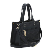 Satchel Negro Rafia Sintética Barbie By Gorett