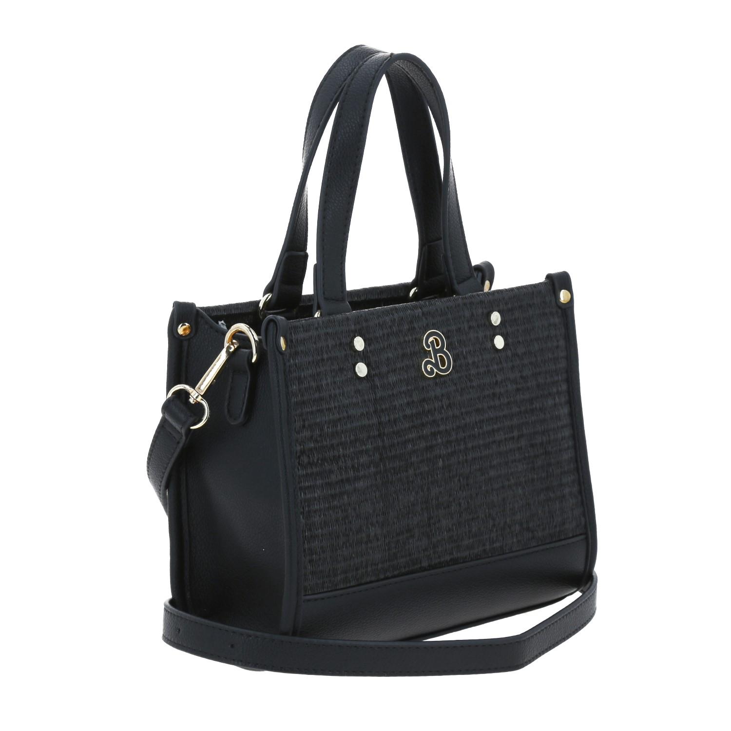 Satchel Negro Rafia Sintética Barbie By Gorett