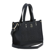 Satchel Negro Rafia Sintética Barbie By Gorett