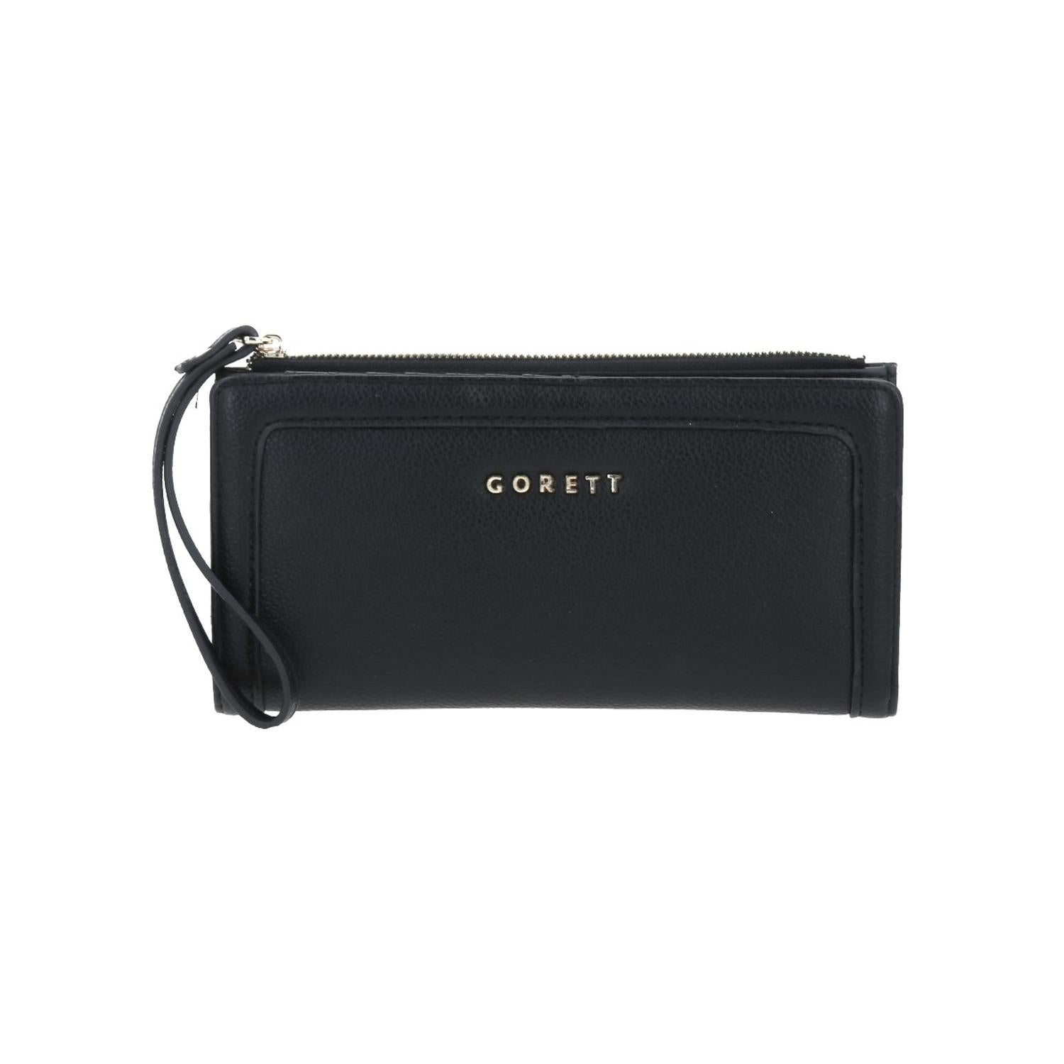 Cartera de dama wallet grande GORETT Negro ALEJANDRA