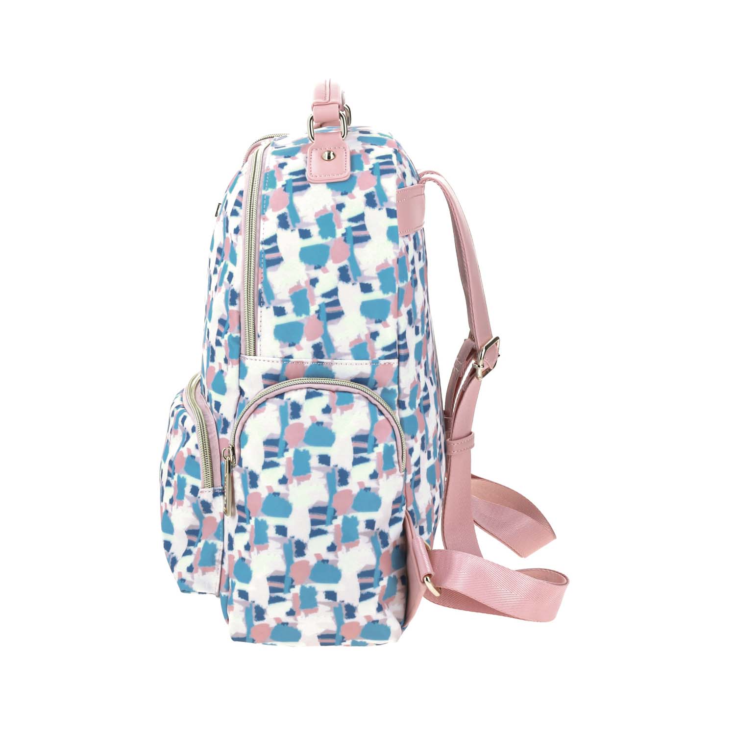 Backpack Print Rosa y Azul Sussan By Gorett