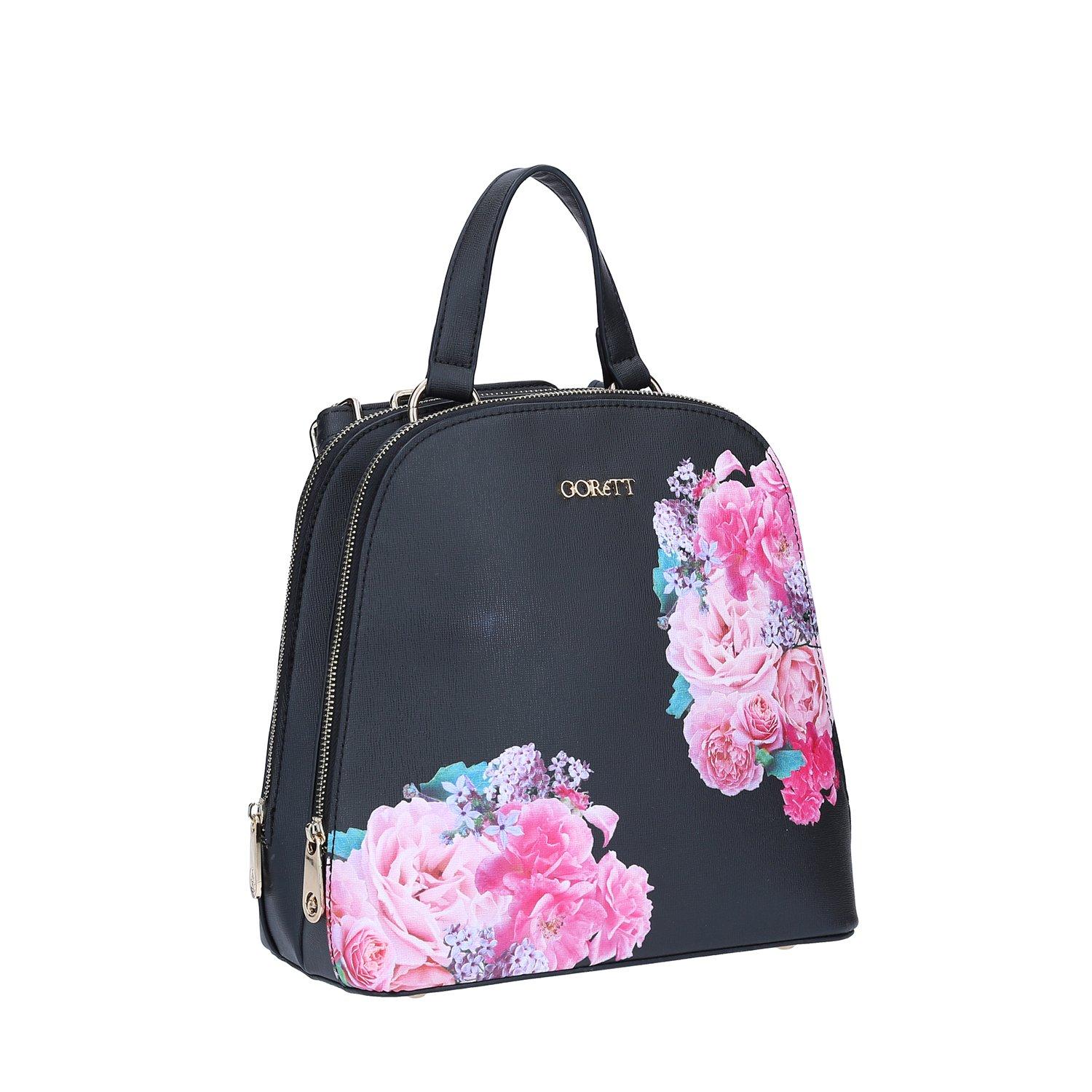 Backpack Floral Negra